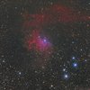AE Возничего (AE Aurigae, AE Aur, Пылающая звезда) – убегающая звезда в созвездии Возничий, подсвечивающая туманность Пылающая Звезда
